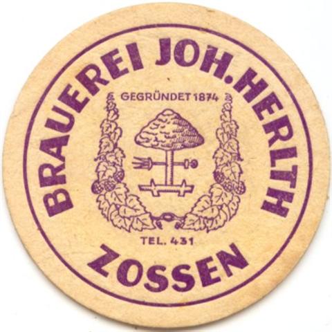 zossen tf-bb zossener rund 1a (215-brauerei joh herlt-violett)